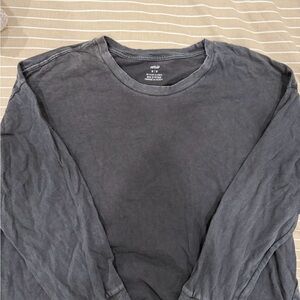 Aerie Charcoal Long Sleeve Tee